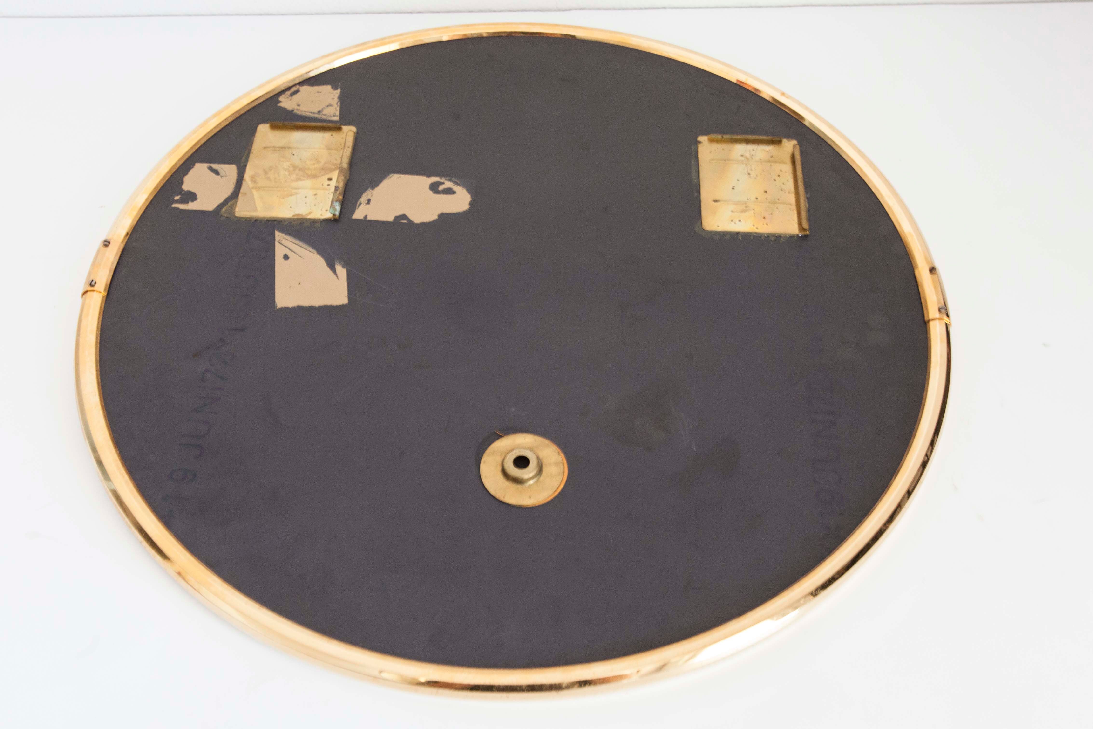 Brass mirror 60cm, 1960s