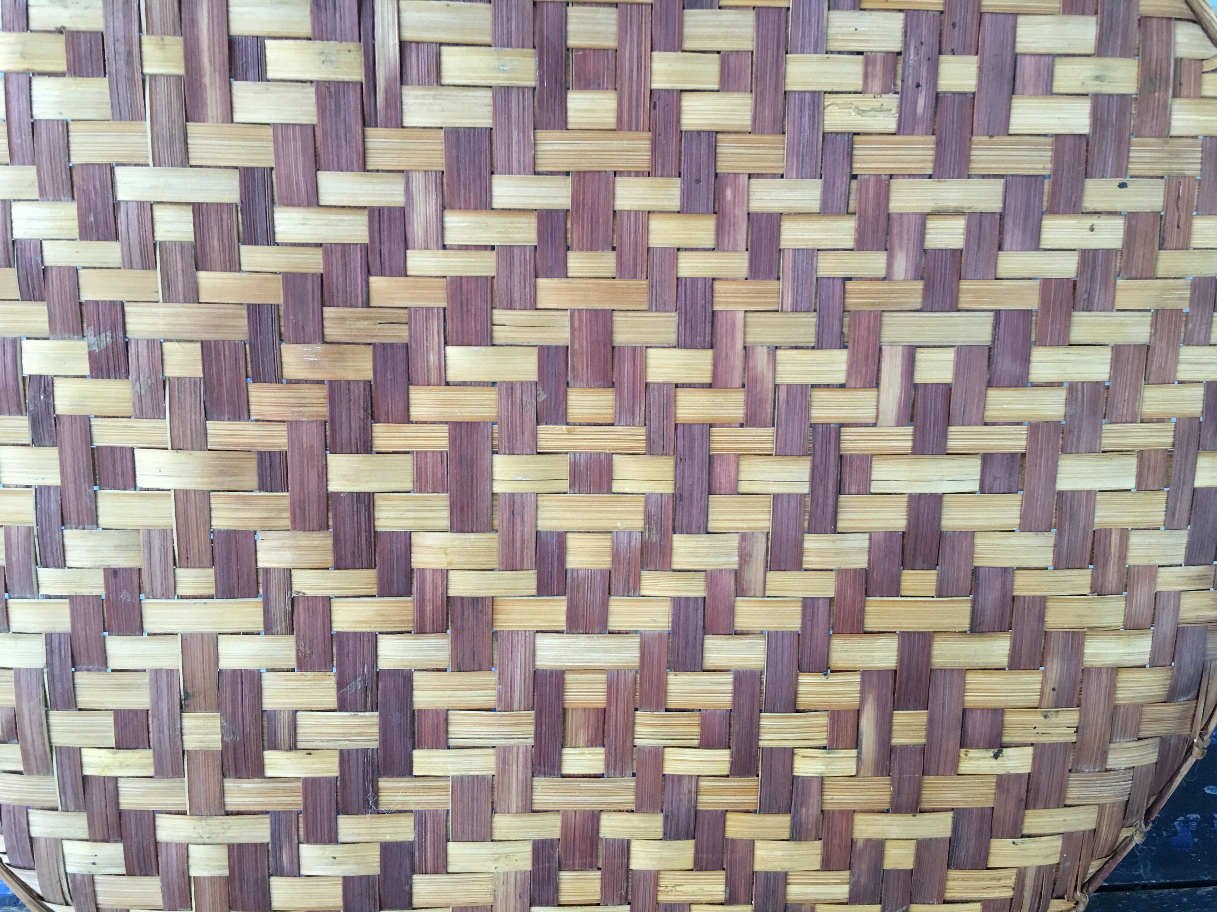 Braided bamboo platter 1970
