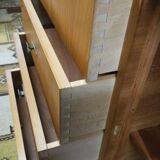 Vintage 1960s 4-drawer, 1-door cabinet