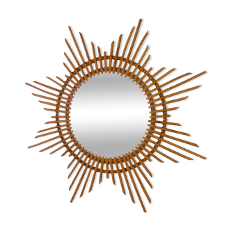 Rattan sun mirror