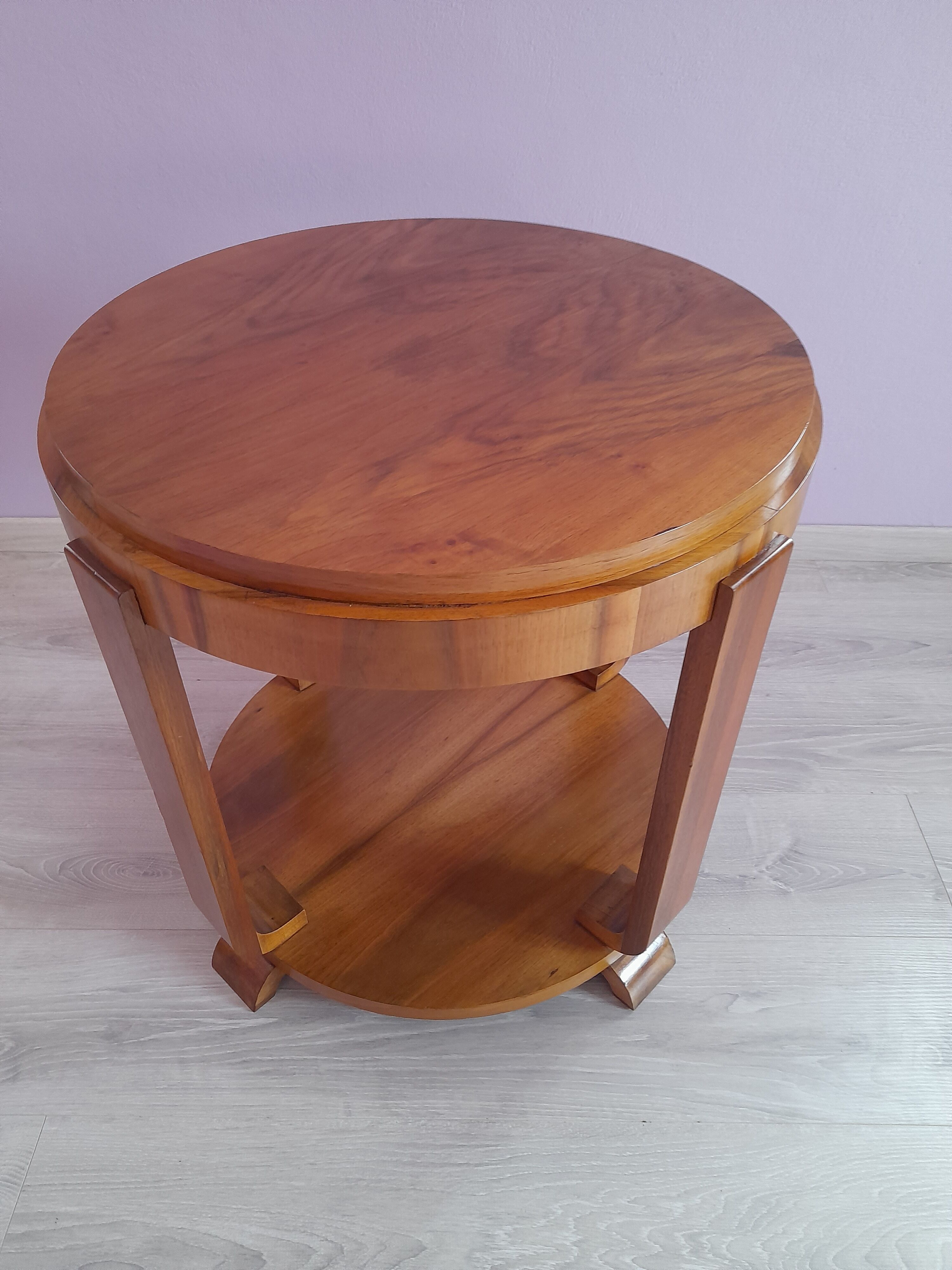 Round art deco coffee table