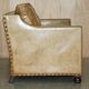 Edwardian Style Leather Two-Seater Sofa with Studs