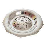 Antique butter dish in the Coquillor style, made of silver-plated metal.