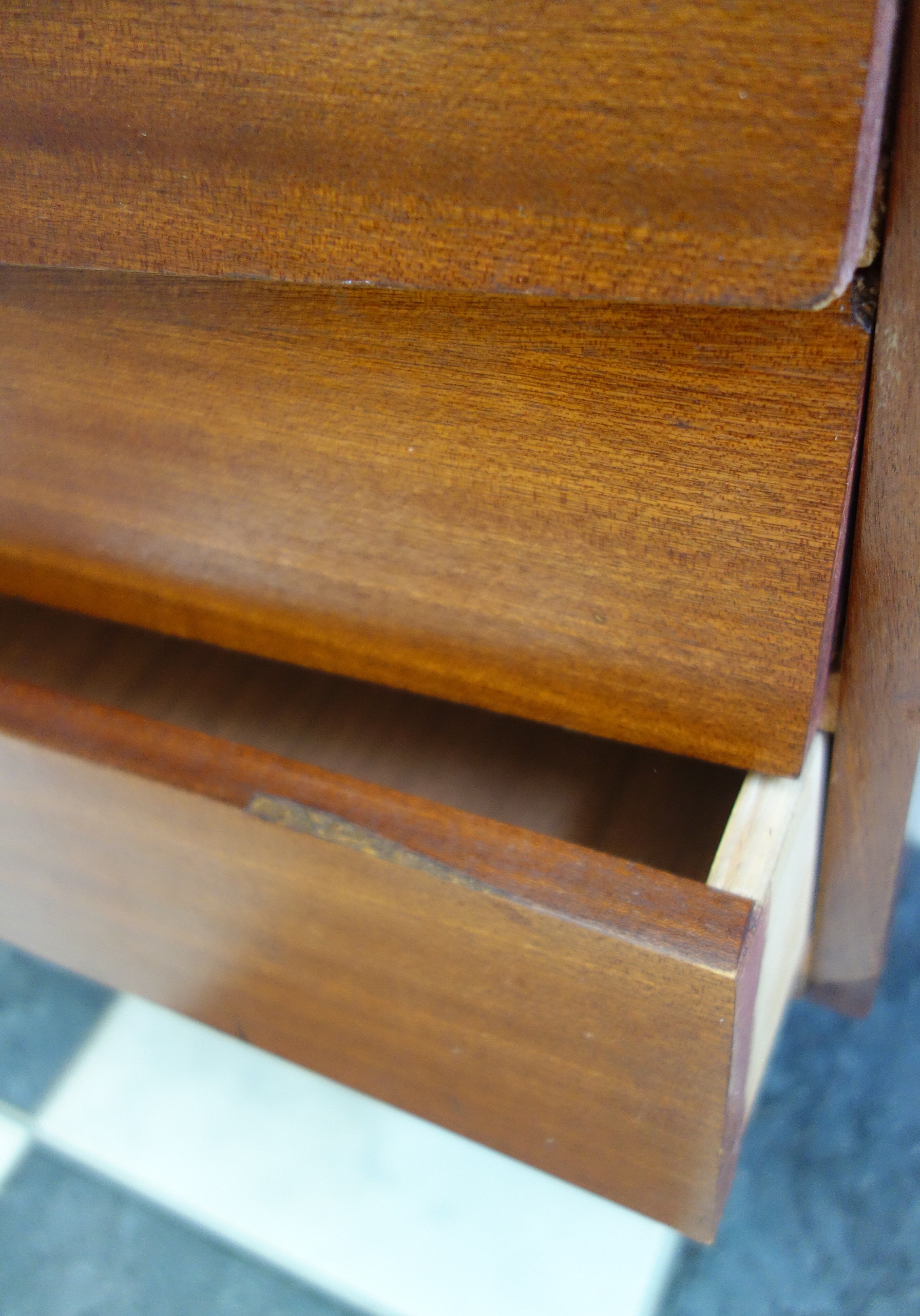 Scandinavian style wood desk 1960s