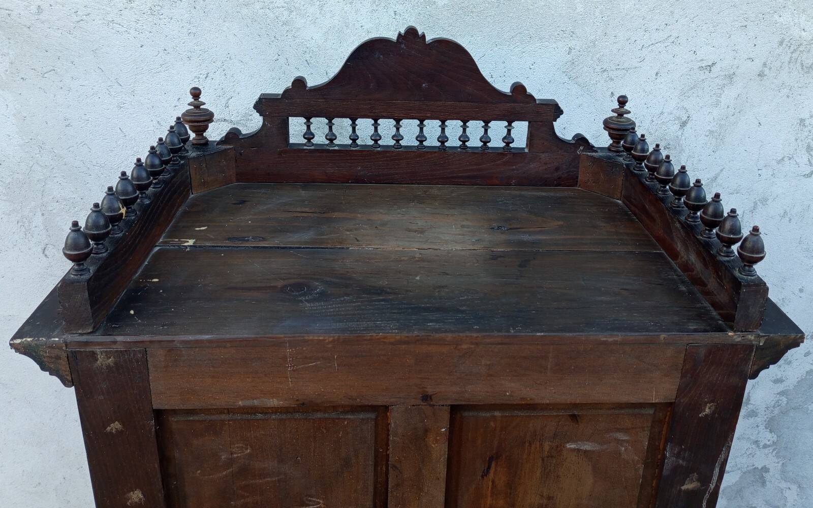 Breton style bonnetière wardrobe in natural wood