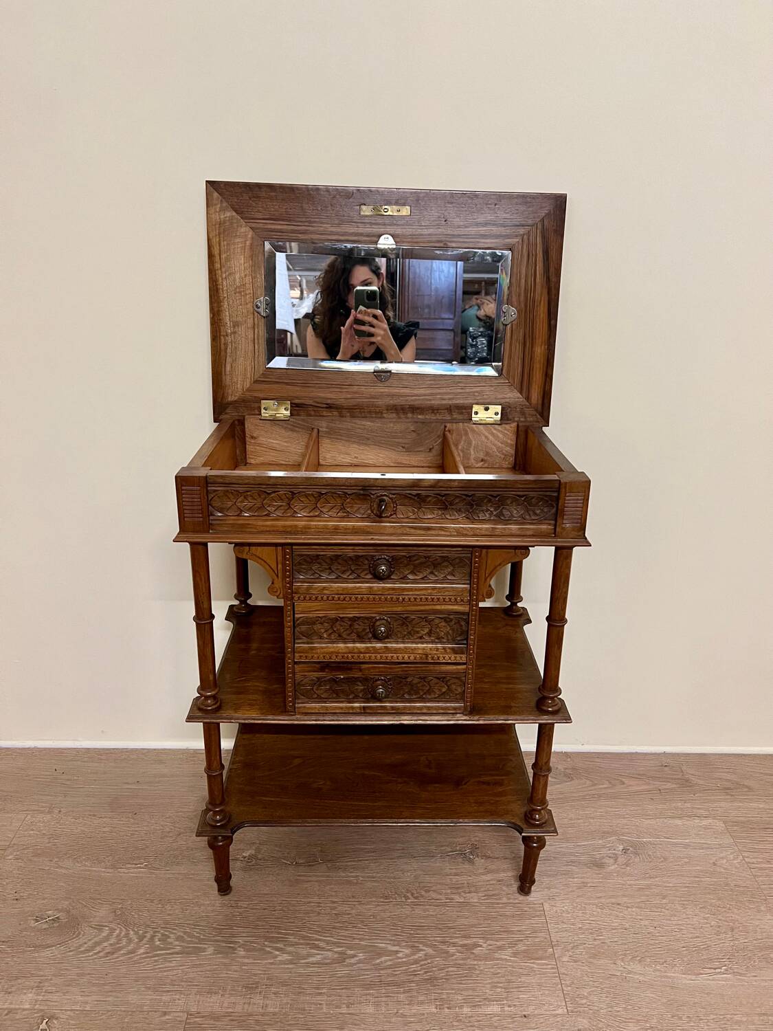 Lxvi style walnut worker with match scraper