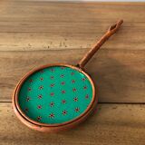 Vintage rattan mirror 16cm