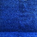 Moroccan Berber carpet Beni Ouarain uni blue 3.3x2.26m