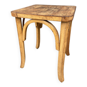 Curved wood stool 1950 bentwood Footstool Baumann