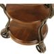 Traditional Dark Brown End Table with 3 Fixed Shelves