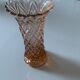 Orange pink glass vase
