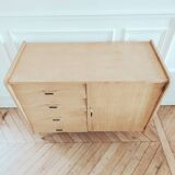 Small renovated vintage sideboard, Scandinavian style, 1950s-60s.