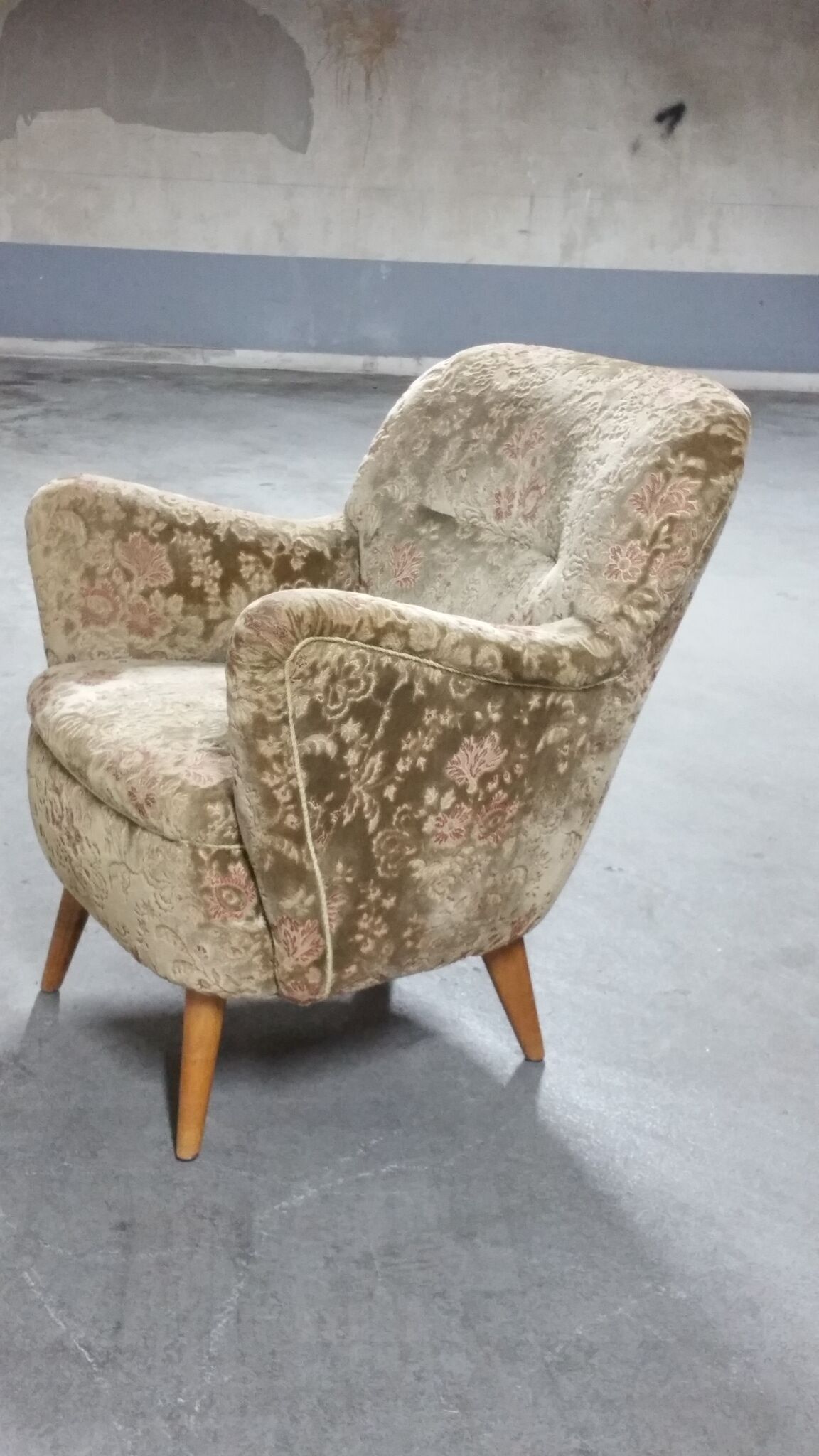 Pair of armchairs flower 50s