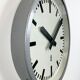 Grey Industrial East German Wall Clock from GW, 1960s
