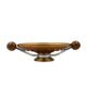 Art Deco large orange glass centerpiece / vide-poche, Italy 1940s
