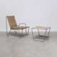 Early 'Bachelor' chair with ottoman by Verner Panton for Fritz Hansen, 1950s