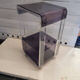 Plexiglas shelf on casters from the 70s