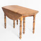 Vintage solid wood table with folding shutters with two extensions, France 1950