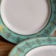 Six plates of vintage Badonviller earthenware with gold frieze