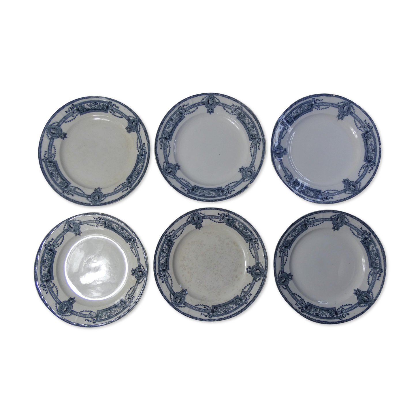 Iron earth 6 flat plates medaillon
