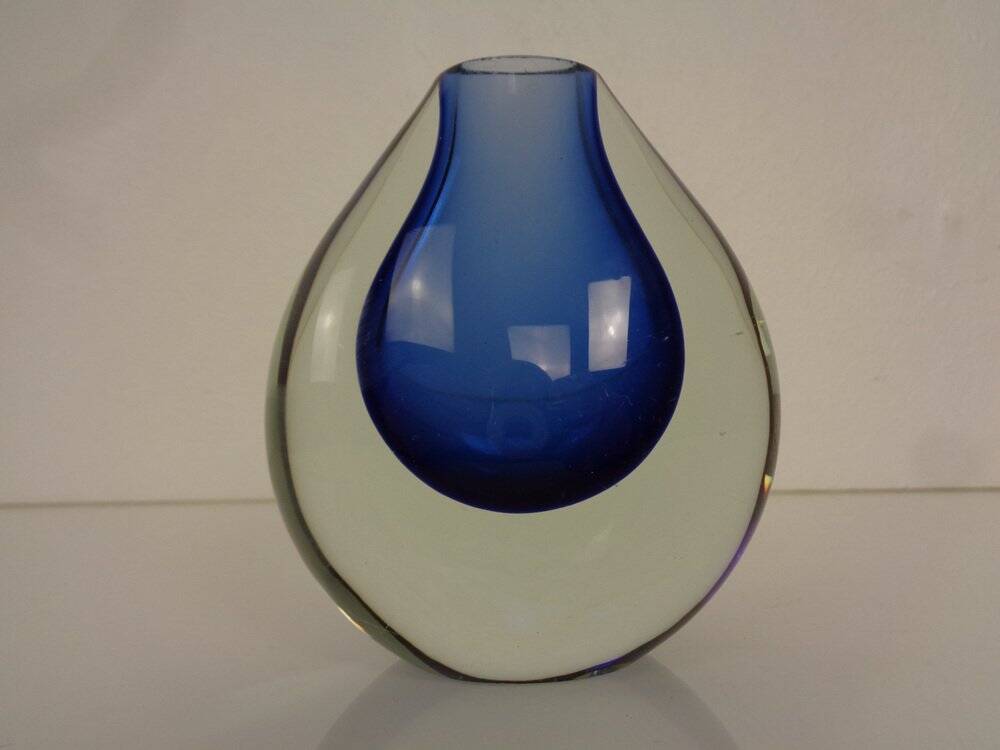 Murano Sommerso Glass Vase, Italy, 1960s