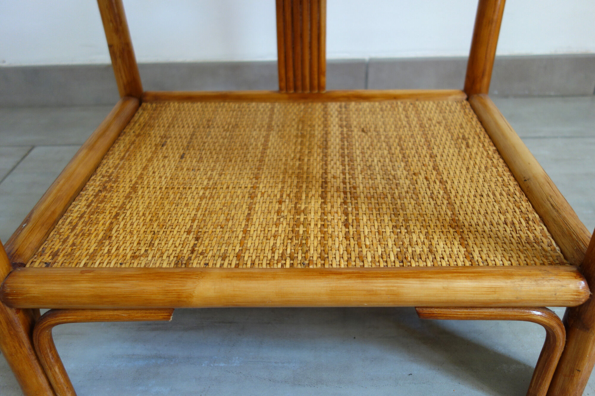 Vintage rattan bedside