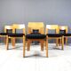 Vintage brutalist dining chairs, set of 6
