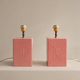Pink Italian table lamps, 1970s.