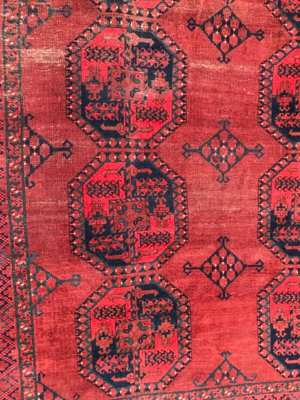 Large carpet former Turkmen afghan handmade 286 X 342 CM