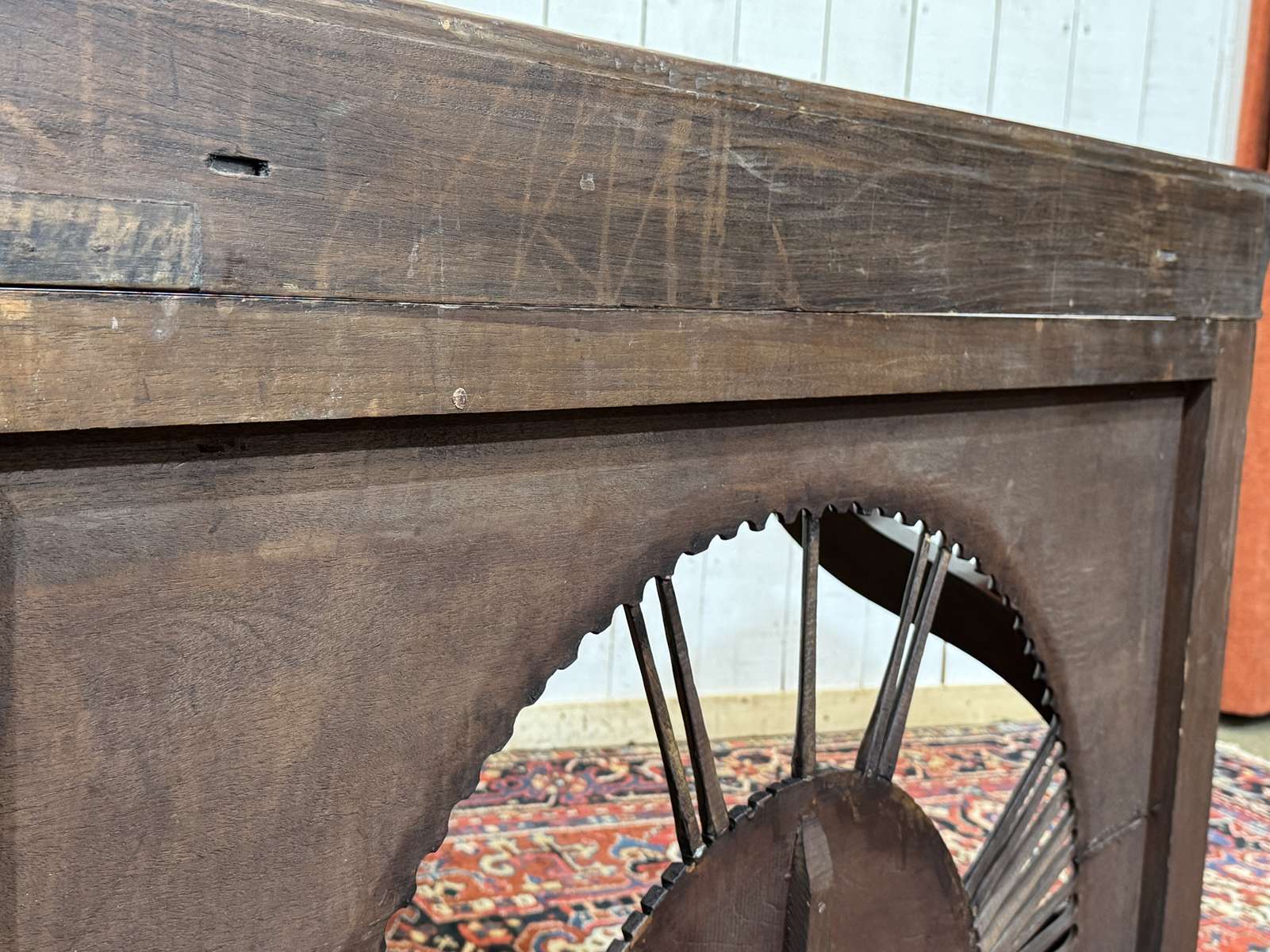 Louis Philippe console in teak from the 1950s - Indonesian craftsmanship.