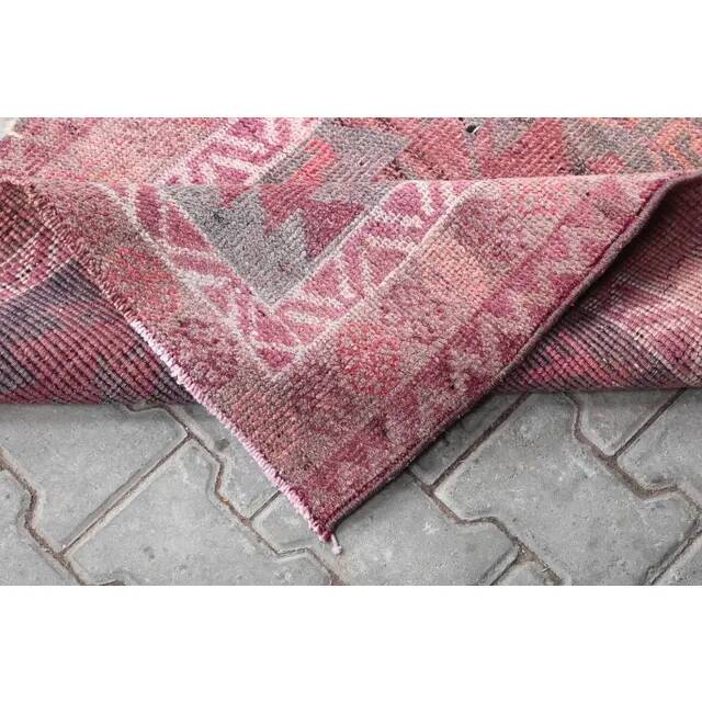1960's Vintage Turkish Hand-Knotted Hallway Runner 91x354