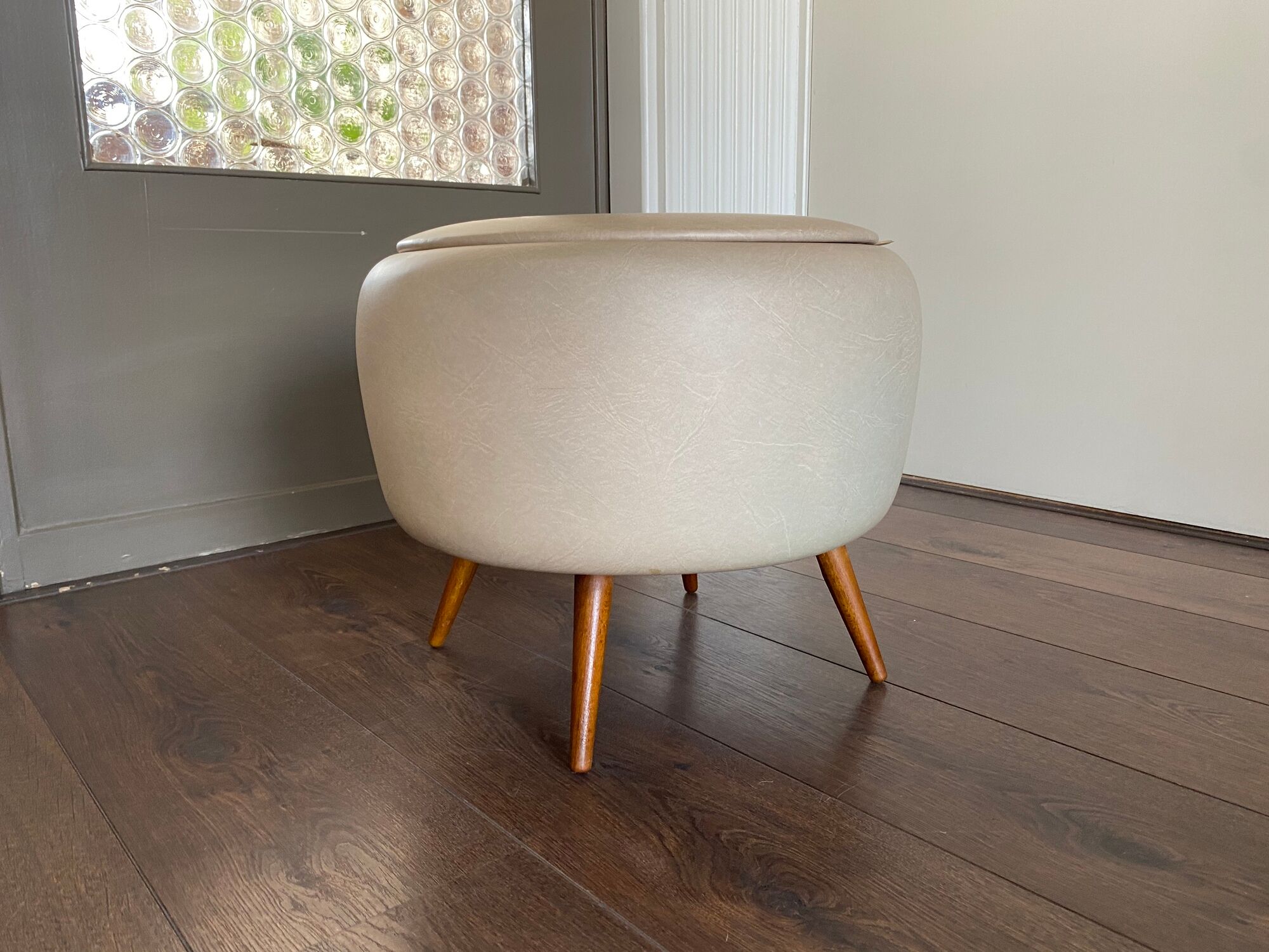 Pouf scandinave vintage de FM Møbler, années 1950
