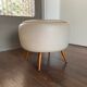 Pouf scandinave vintage de FM Møbler, années 1950