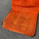 Vintage orange Scandinavian armchair from the 70s, velvet armchair