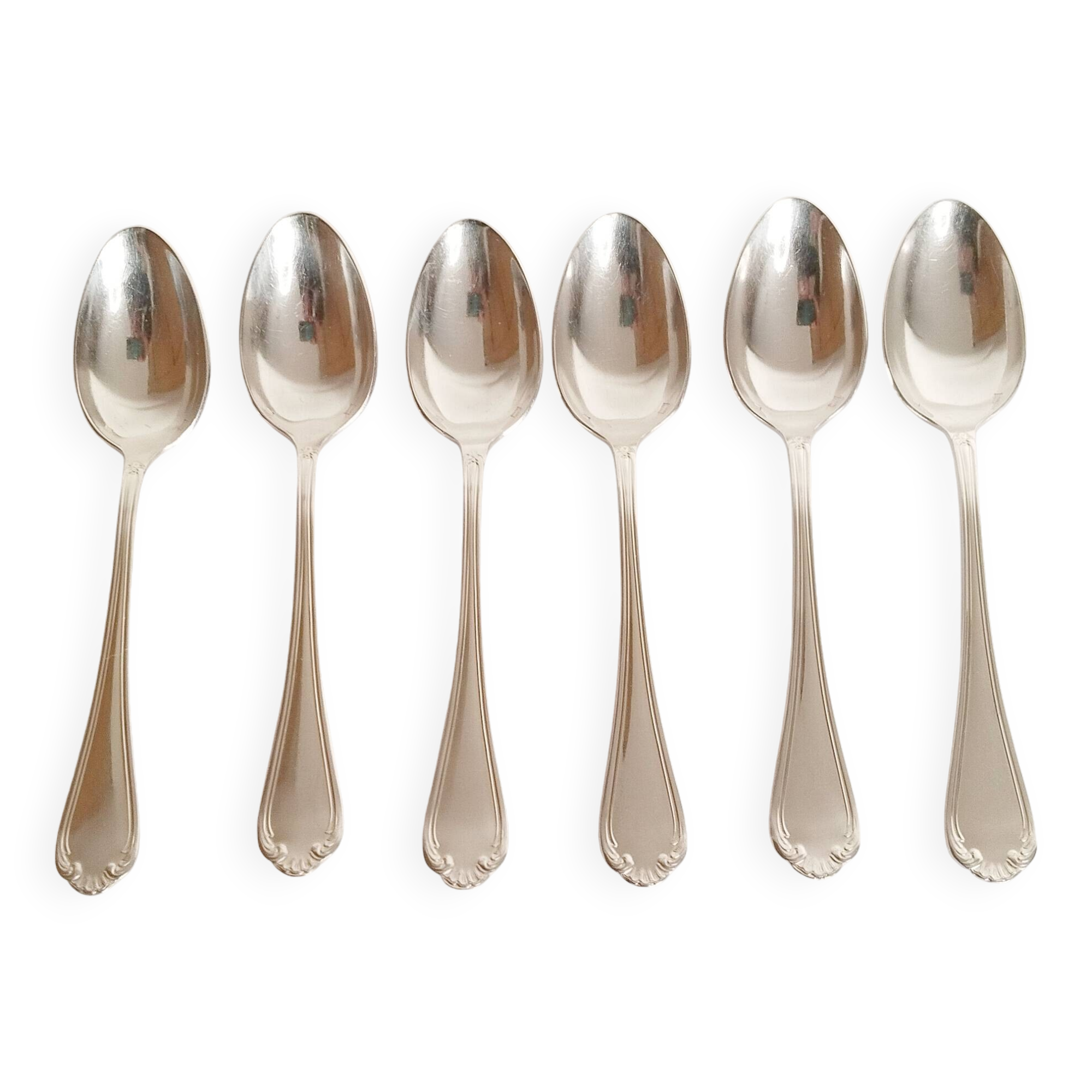 Dessert spoons, silver teaspoons, Félix Frères 18G
