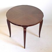 Guéridon Art Déco plaquage acajou Diamètre 60,4 cm