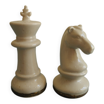 Duo pièces échec céramique déco ceramic chess pieces