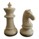 two ceramic chess pieces decorative