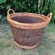 Large antique hand-woven wicker basket