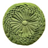 Coussin vintage rond plissé