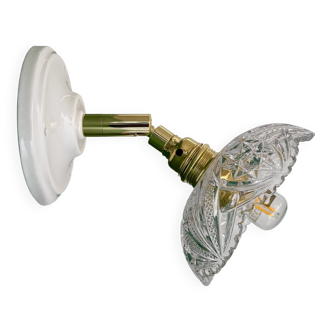 Vintage glass cut lampshade - tableware collection -