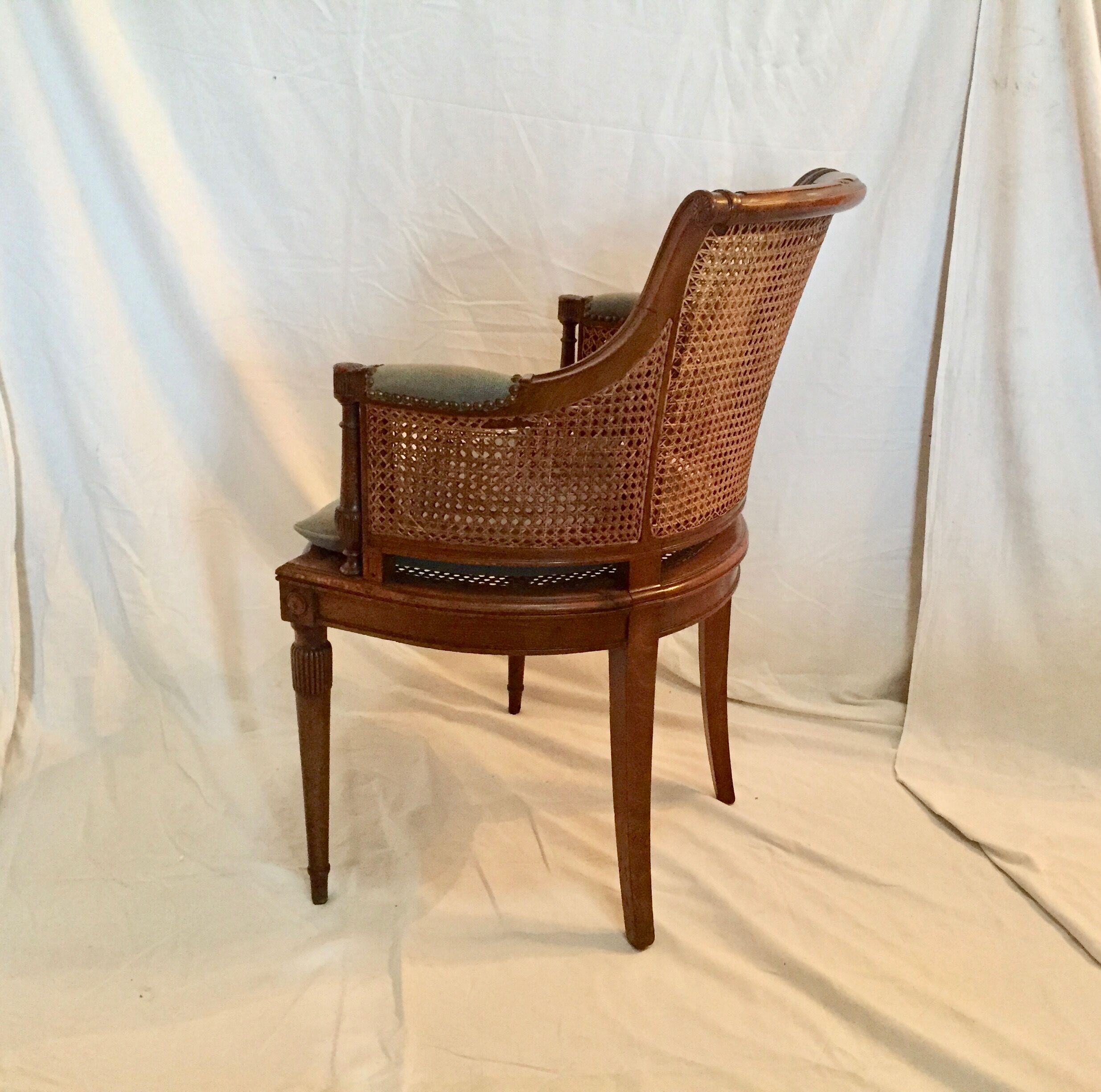 Caninboard office chair, 19th century