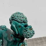 Spaghetti Green Ceramic Poodle Dog