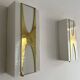 Pair of Loewy wall lights for Hilton, brass and Perspex, France 1965