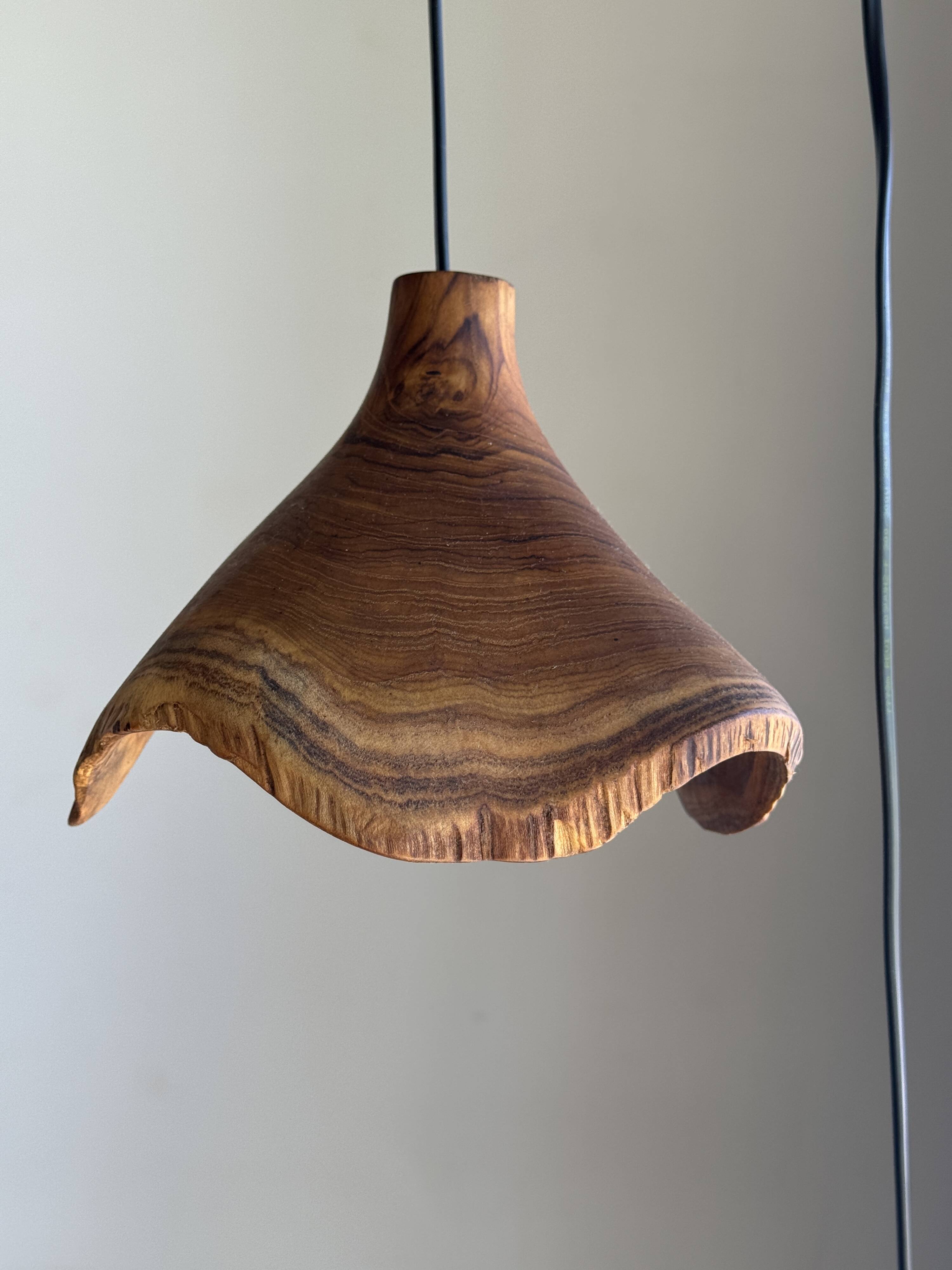 Small suspension in organic teak hat D30 H20