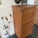 Semainier, commode 7 tiroirs en bois massif