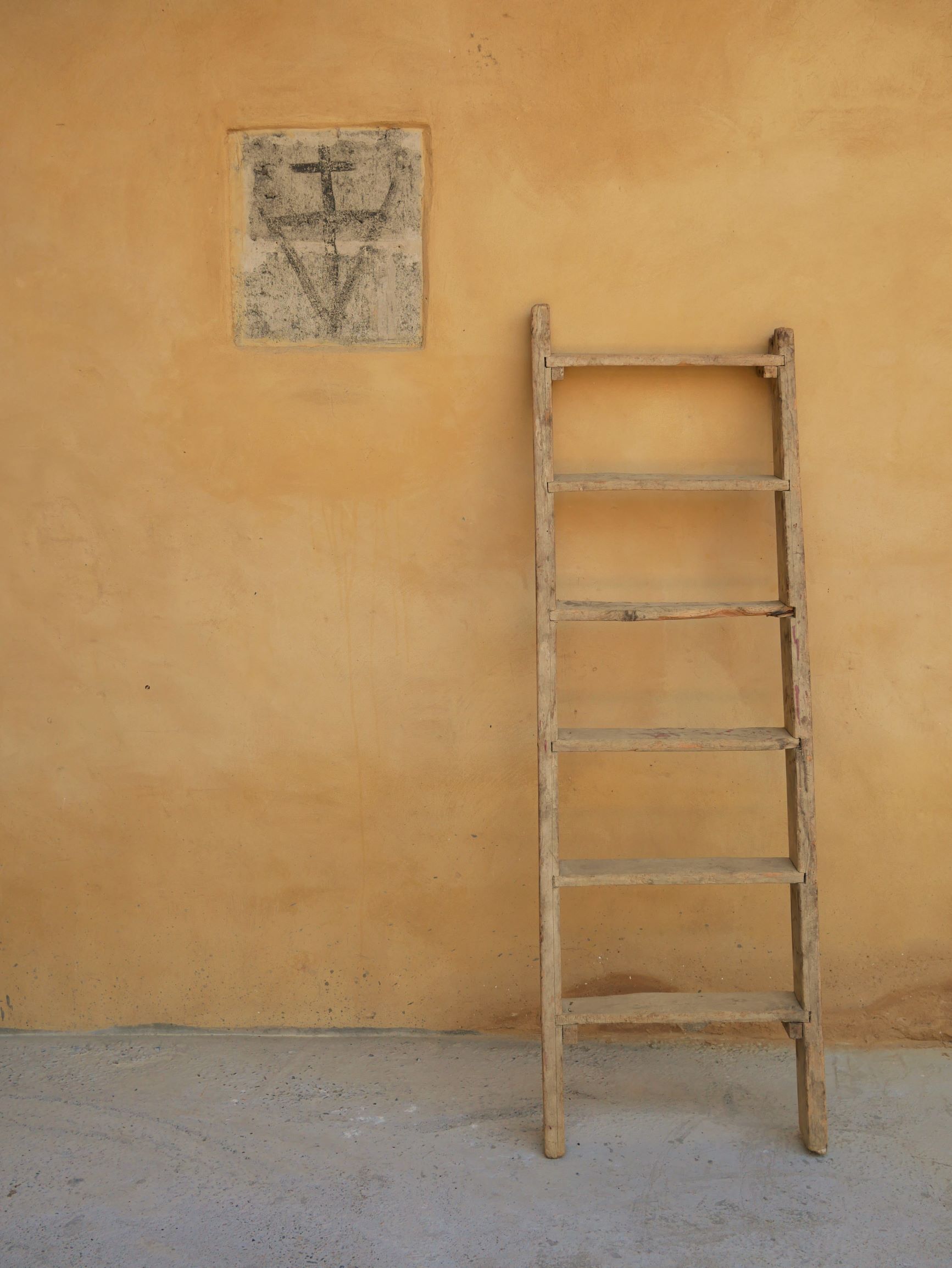 Vintage wooden farm ladder