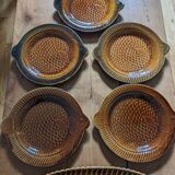 Assiettes et plat poisson Sarreguemines