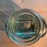 bubbled glass jar with vintage cork