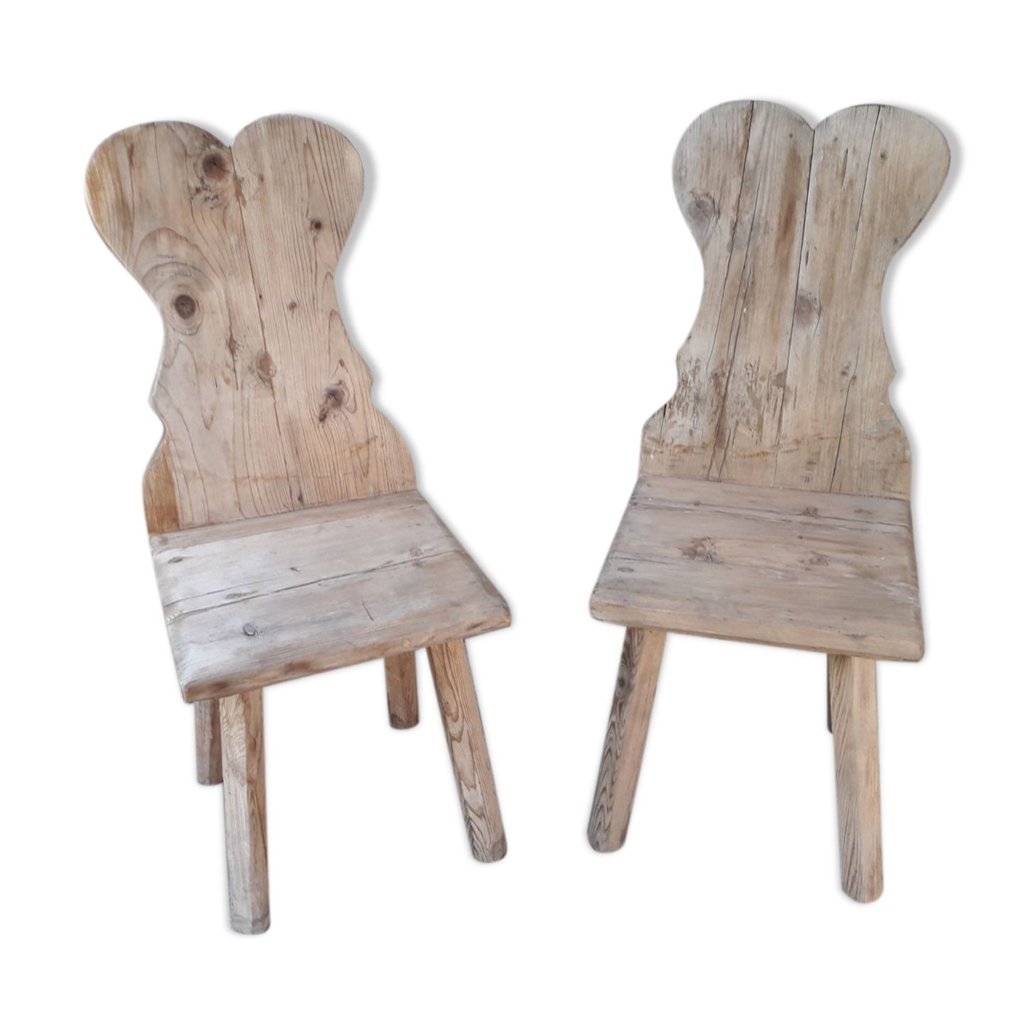 Pair of brutalist chairs